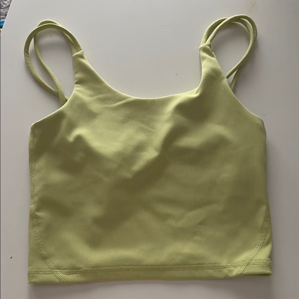 Lime Green Strappy Crop Top